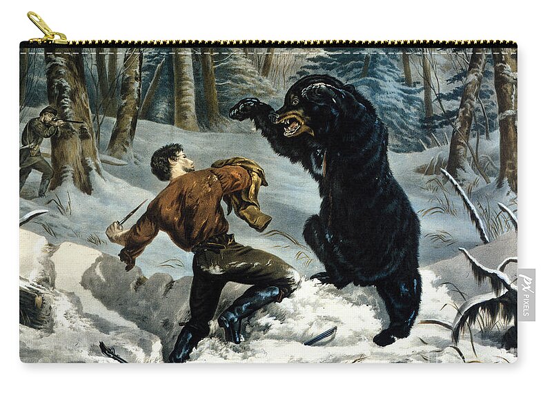 Hugh Glass: The Brutal Survival Story That Became Bigger Than the Truth hunter attacked by a grizzly bear by currier and ives currier and ives